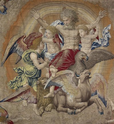 God the Father with the Symbols of the Four Apostles (Tetramorphos), Known as The Trinity by Pieter Coecke van Aelst